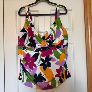 Anne‎ Cole multicolor Underwire Tankini Plus Size 24W